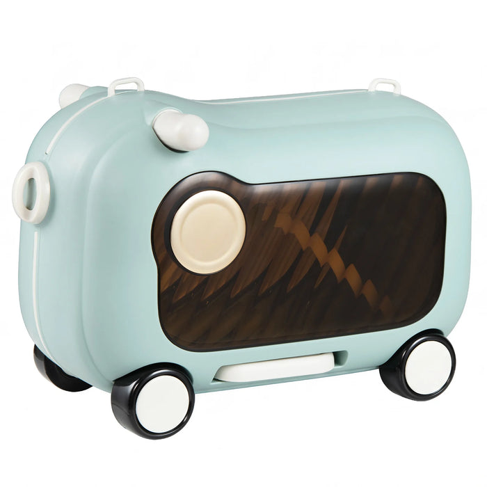 2-in-1 Ride-on Luggage for with Retractable Pedal and Strap for Ages 2+ Kids-
