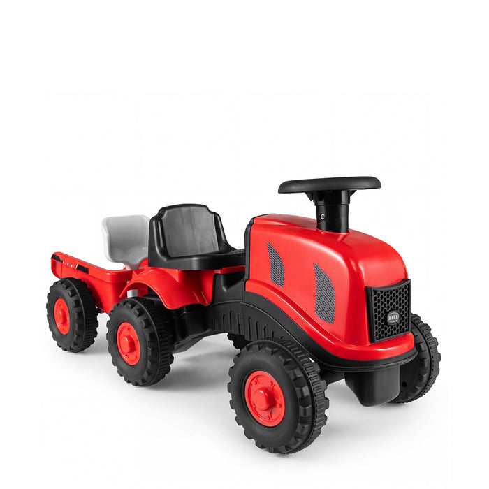 2-in-1 Ride on Tractor with Detachable Trailer Foot-to-Floor Sliding Car with Air Horn-