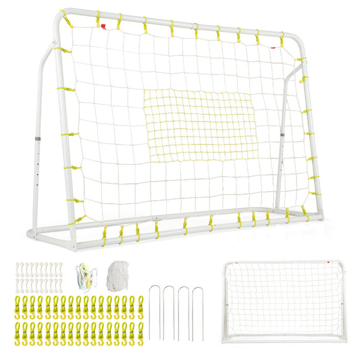 2-in-1 Kids Soccer Rebounder and Soccer Goal for Kids Aged 6+ Years Old-