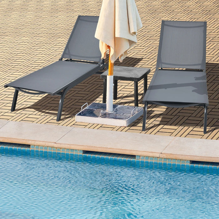 20 Pieces Acacia Wood Interlocking Floor Tiles for Terrace