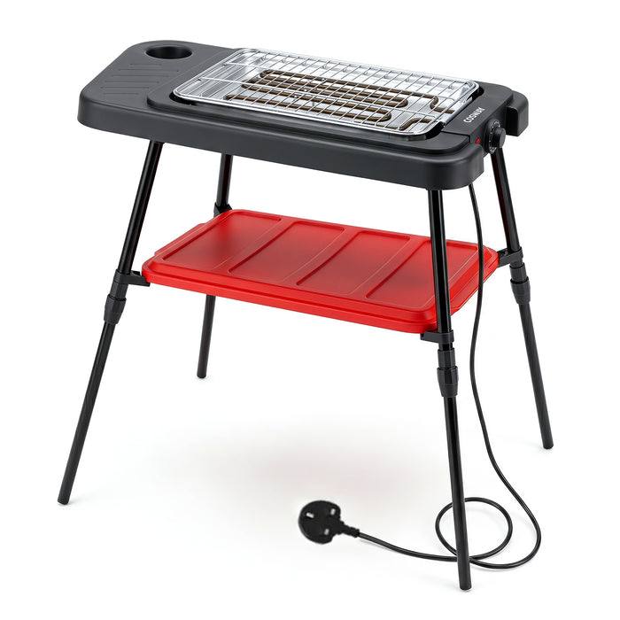 2000W Outdoor BBQ Grill with Detachable Stand Dual Plates-