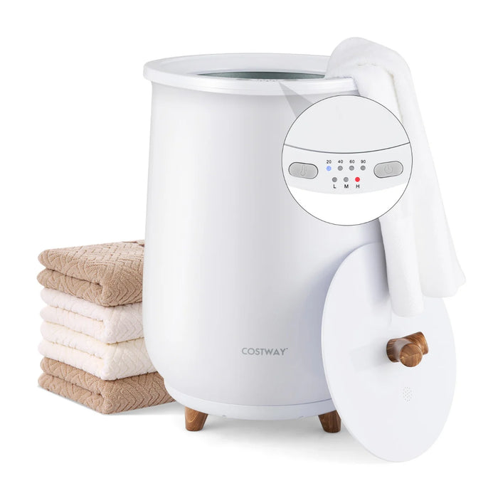 20L Large Luxury Bucket-Style Towel Warmer with Fragrant Disc Holder-