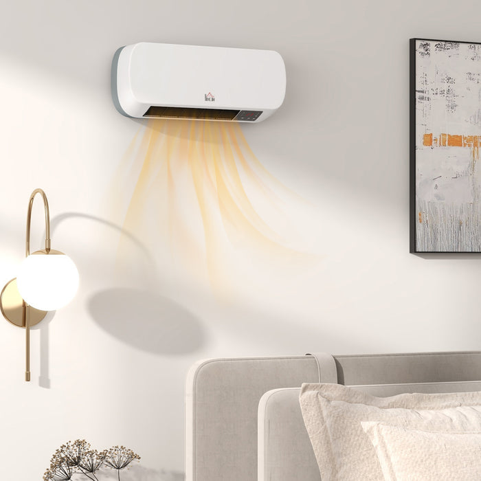 HOMCOM 2000W PTC On-Wall Heater, 10-49°C Temperature - White | Aosom UK