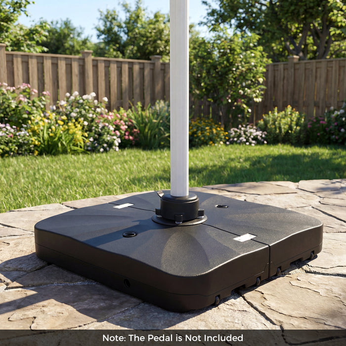 210 KG Outdoor Cantilever Umbrella Base with Wheels-