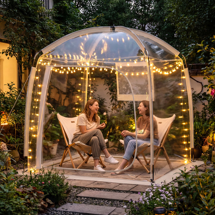 215 x 215 CM All Weather Pod Sports Tent for 2-4 People Outdoor Clear Bubble Tent