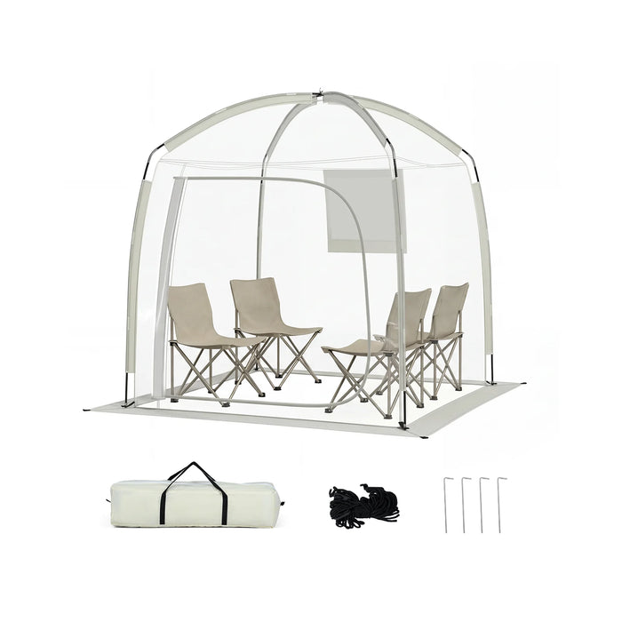 215 x 215 CM All Weather Pod Sports Tent for 2-4 People Outdoor Clear Bubble Tent