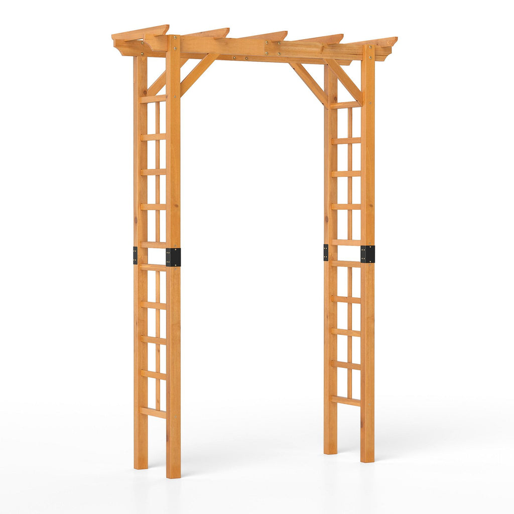 215 cm Garden Arch Wooden Arbor Wedding Arch for Parties-