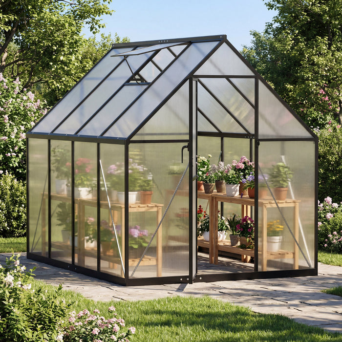 225 x 170CM Large Walk-in Aluminum Greenhouse-