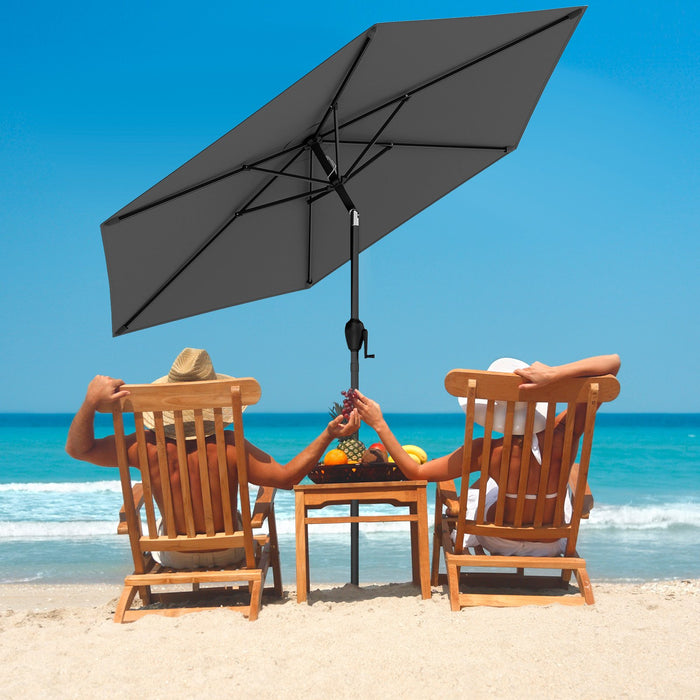 230CM Patio Umbrella with Push Button Tilt and Vented Canopy-