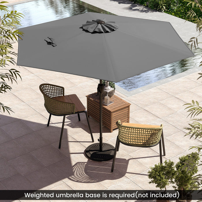 230CM Patio Umbrella with Push Button Tilt and Vented Canopy-