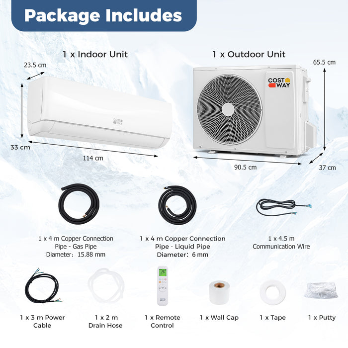 24000 BTU Mini Split AC & Heating System A++ Energy Efficient Inverter AC
