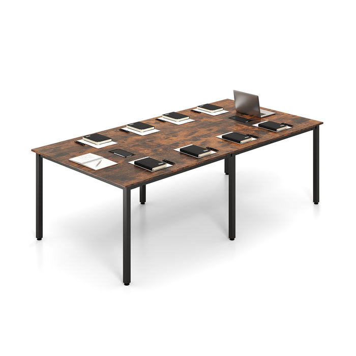240 CM Conference Room Table with 2 Cable Grommets to 10 People-