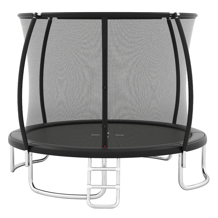 244 cm Outdoor Heavy-Duty Trampoline with Safety Enclosure Net-