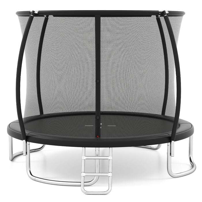 244 cm Outdoor Heavy-Duty Trampoline with Safety Enclosure Net-