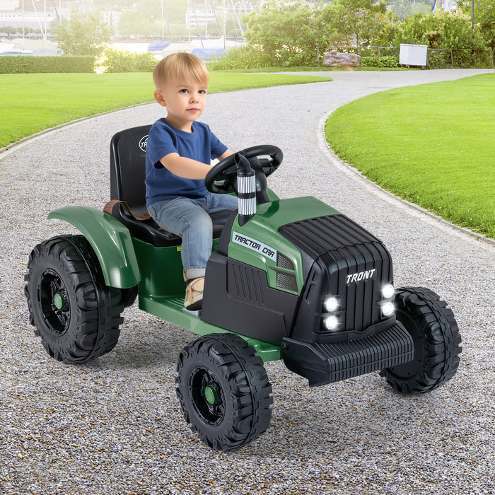 24V Ride On Tractor with Detachable Trailer for Kids-