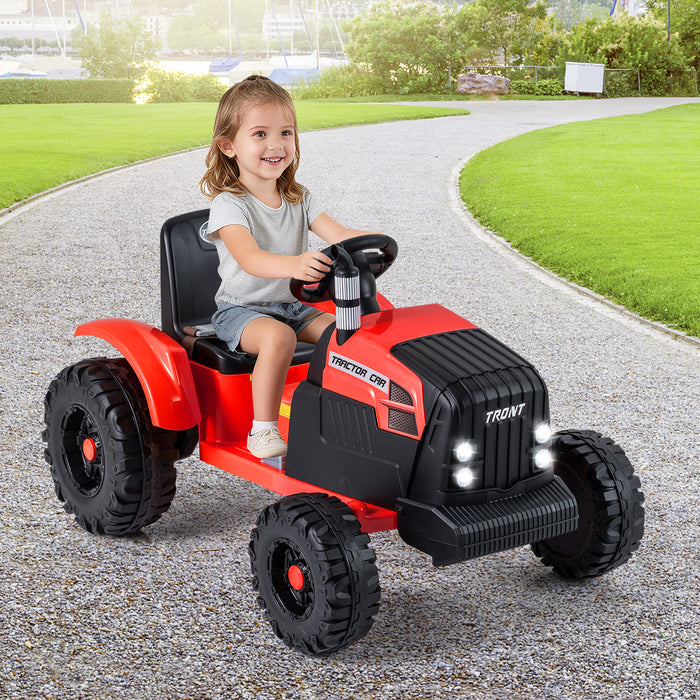 24V Ride On Tractor with Detachable Trailer for Kids-