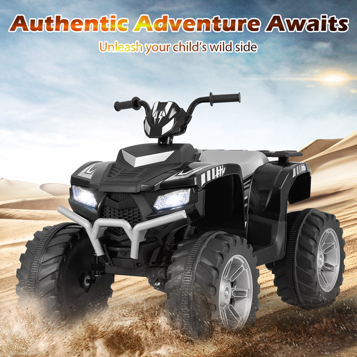 4-Wheeler Ride-On Toys with LED Lights and Wireless Connection-Red