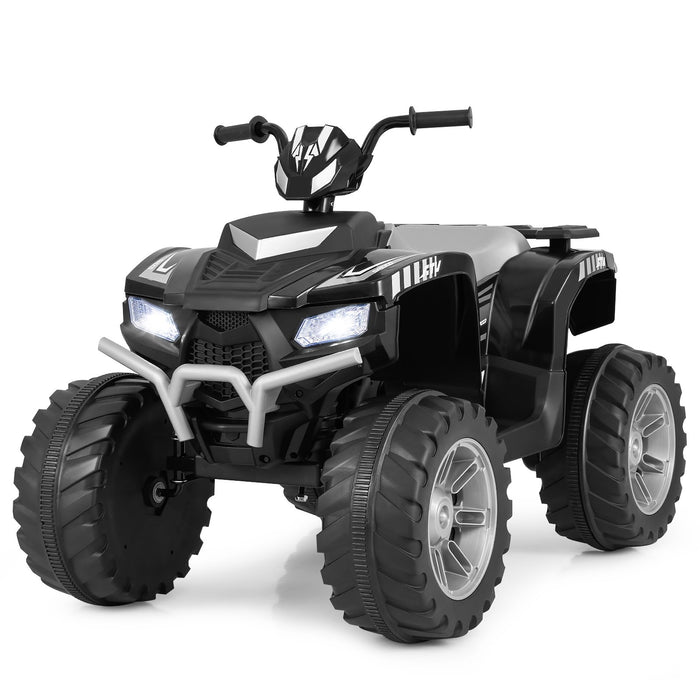4-Wheeler Ride-On Toys with LED Lights and Wireless Connection-Red