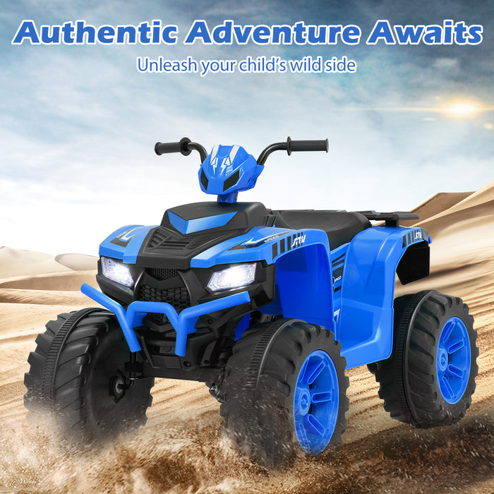 4-Wheeler Ride-On Toys with LED Lights and Wireless Connection-Red