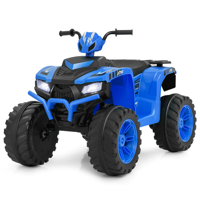 4-Wheeler Ride-On Toys with LED Lights and Wireless Connection-Red