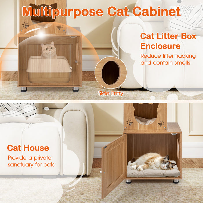 256-275 cm Adjustable Floor to Ceiling Cat Tree-