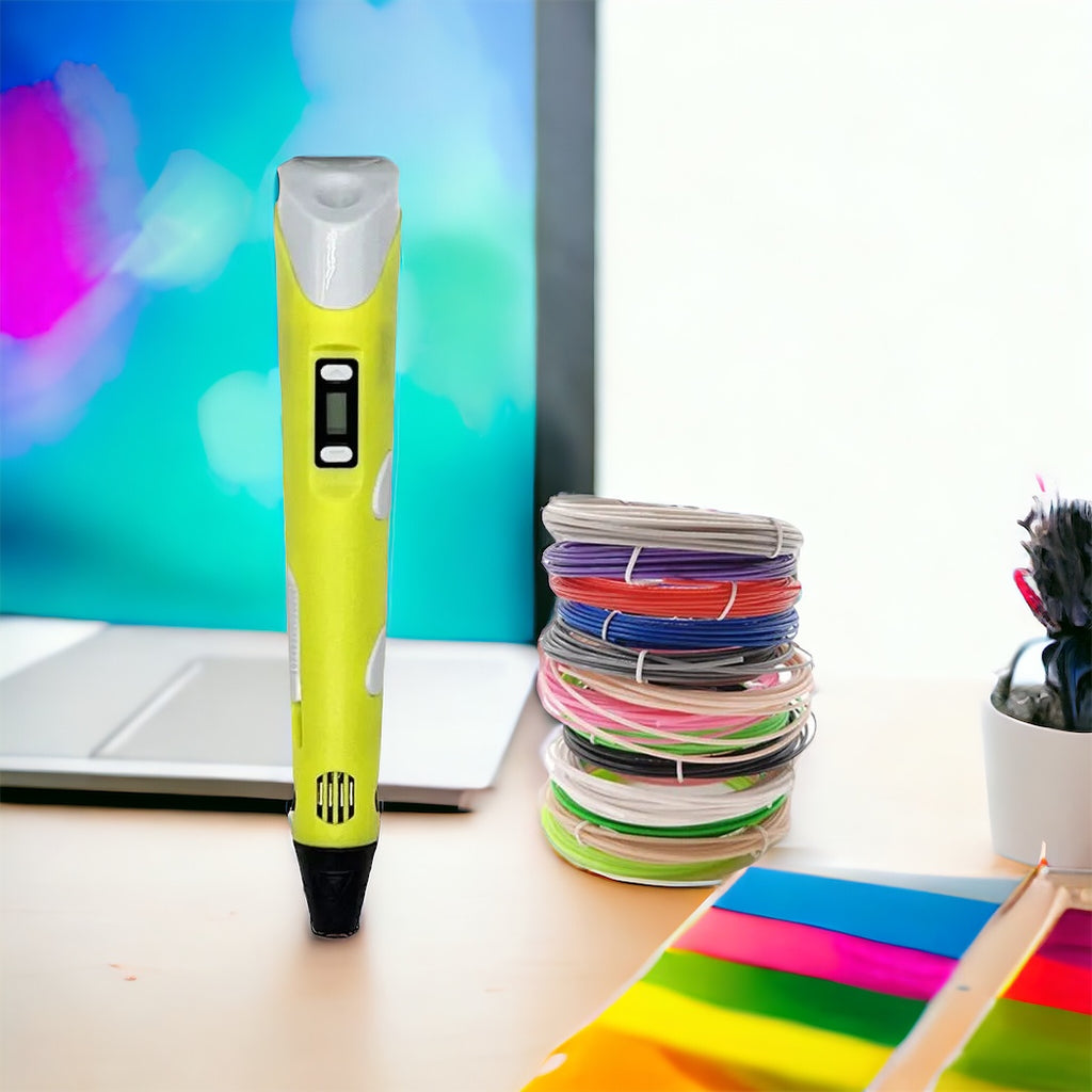 3D Drawing Printing Pen - LCD Screen + 3 Meters of PLA 1.75mm Filament, Kids Creative Toy - Perfect for DIY, Christmas, Birthday Gifts for Children