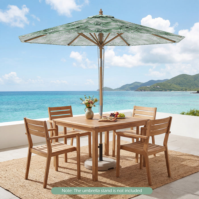 270 cm Patio Umbrella Market Table Umbrella with Push Button Tilt-