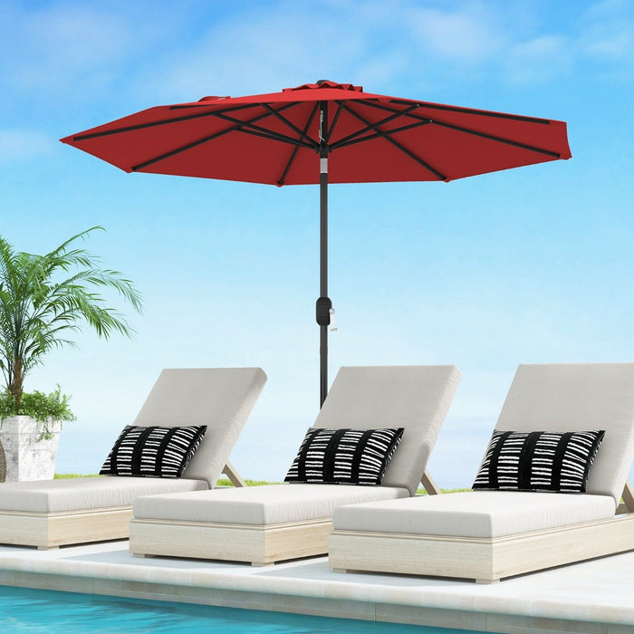270cm Patio Umbrella Cantilever for Garden and Deck-Grey