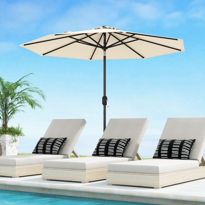 270cm Patio Umbrella Cantilever for Garden and Deck-Grey