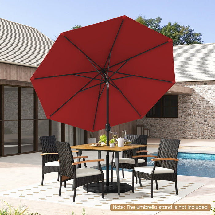 270cm Patio Umbrella Cantilever for Garden and Deck-Grey