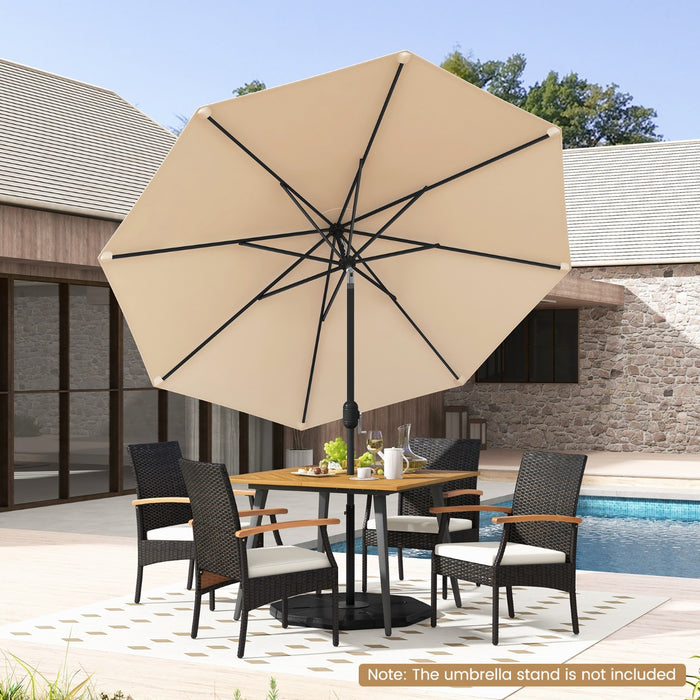 270cm Patio Umbrella Cantilever for Garden and Deck-Grey
