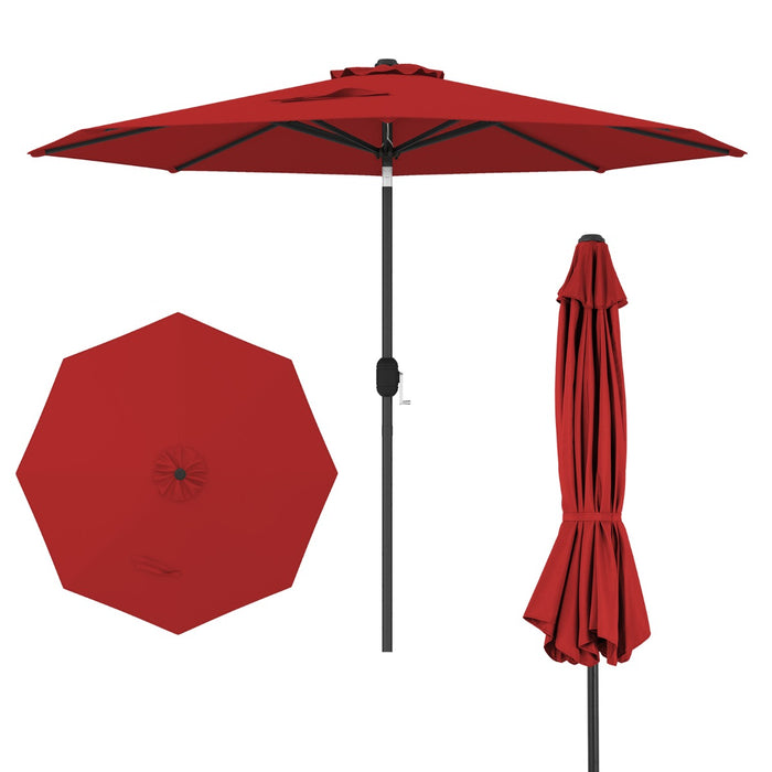 270cm Patio Umbrella Cantilever for Garden and Deck-Grey