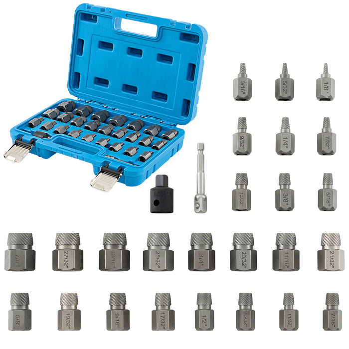 27 Pieces Screw Extractor Set with 3/8 Inches Drive-
