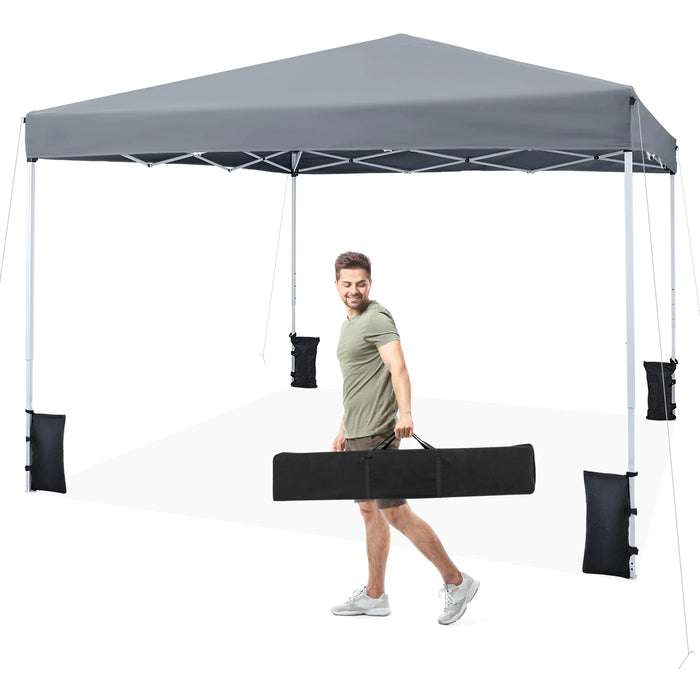 290 x 290 cm Pop up Canopy Tent with Carrying Bag and 4 Sandbags-