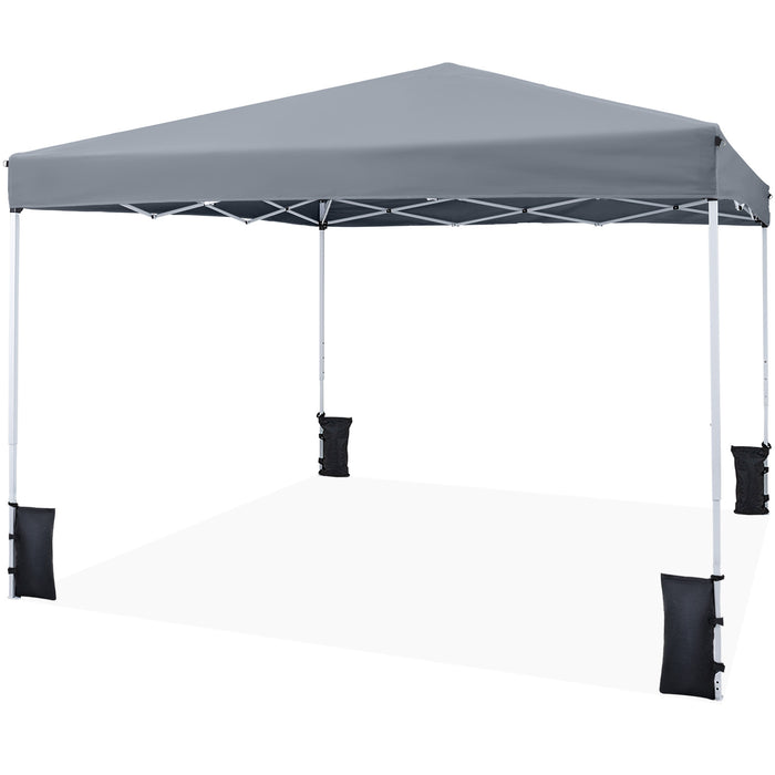 290 x 290 cm Pop up Canopy Tent with Carrying Bag and 4 Sandbags-