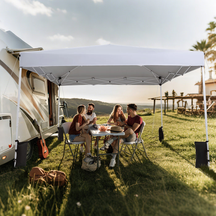290 x 290 cm Pop up Canopy Tent with Carrying Bag and 4 Sandbags-