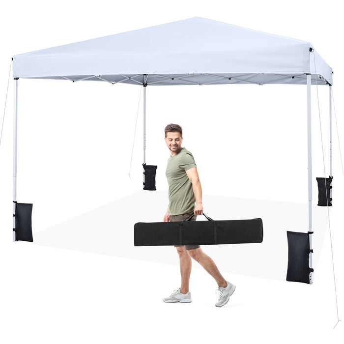 290 x 290 cm Pop up Canopy Tent with Carrying Bag and 4 Sandbags-