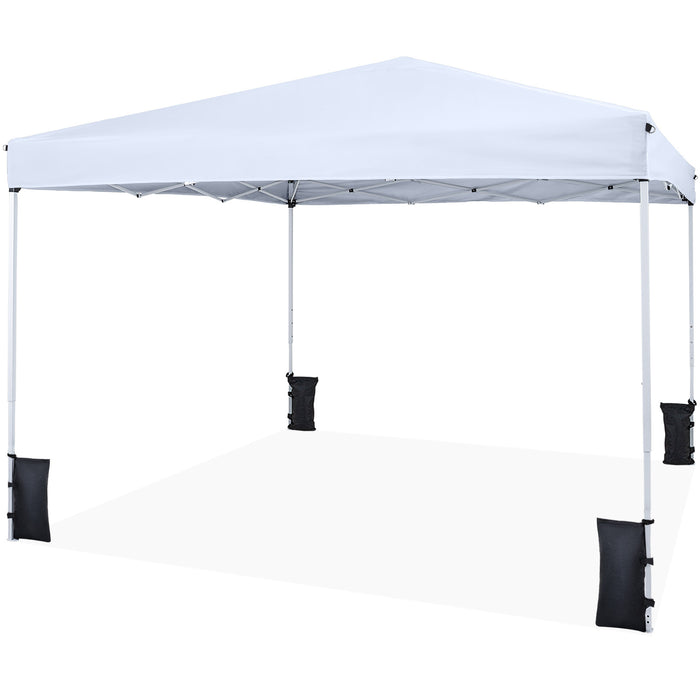 290 x 290 cm Pop up Canopy Tent with Carrying Bag and 4 Sandbags-