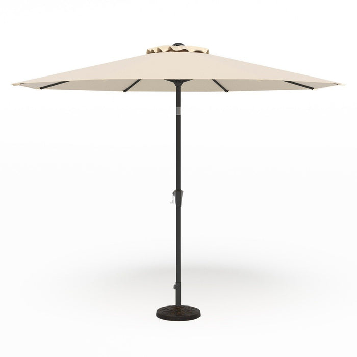290 CM Patio Umbrella with Crank and 8 Sturdy Ribs for Garden Yard-