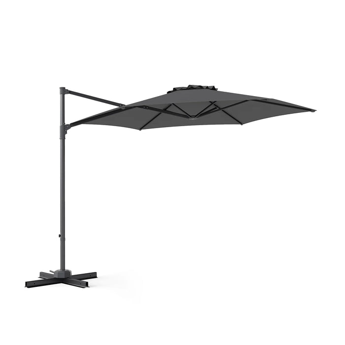 292cm Patio Cantilever Umbrella Large Offset Hanging Umbrella with 360° Rotation-