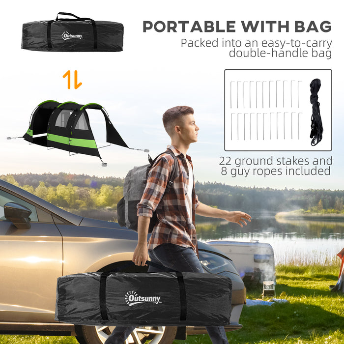 4-5 Person Blackout Camping Tent - Bedroom & Living Room, 3000mm Waterproof for Fishing, Hiking, Festivals - Ideal Shelter for Outdoor Enthusiasts