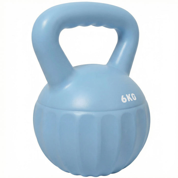 SPORTNOW Kettlebell for Strength Training Kettle Bell with Non-Slip Handle 6 kg Blue