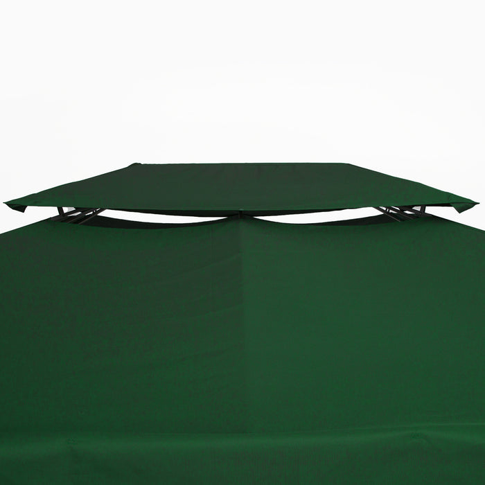Outsunny Gazebo Roof Replacement, for 3 x 4m Frames - Green
