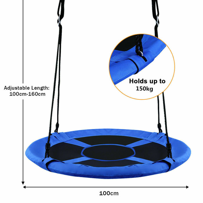 100cm Children Flying Saucer Tree Swing with Adjustable Rope-