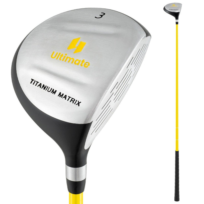 Junior Practice Golf Club for Kids Right with Fiberglass Shaft and Headcover-