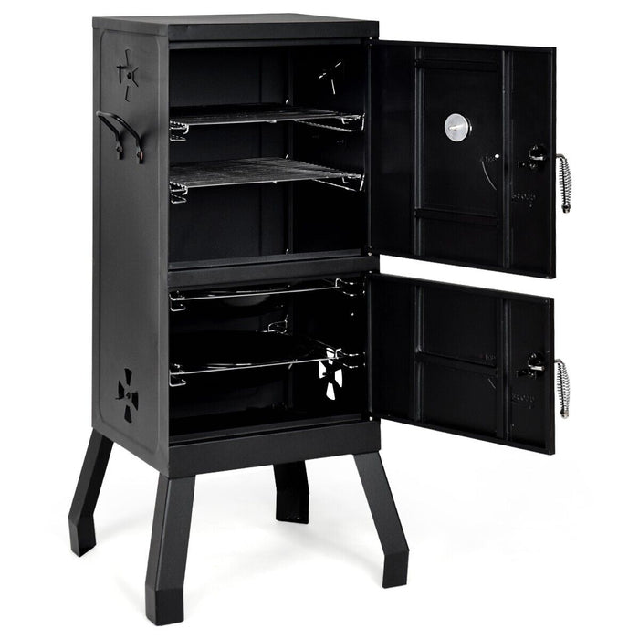 2-Layer Vertical Charcoal Smoker Oven