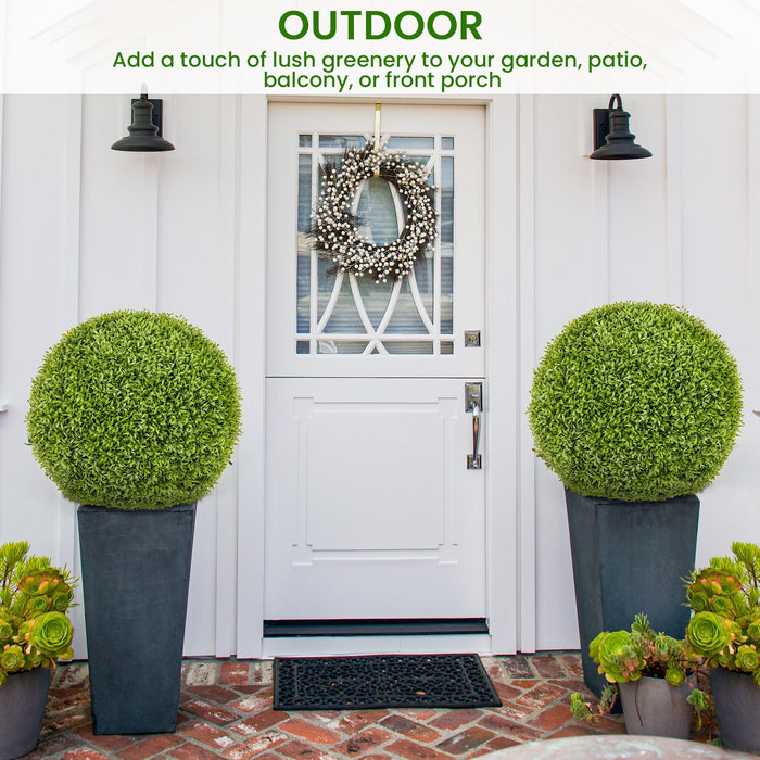 2 PCS 50cm Artificial Plant Boxwood Topiary Ball-