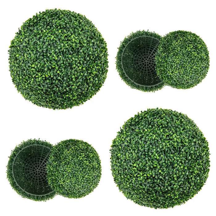 2 PCS 39cm/50cm Artificial Plant Boxwood Topiary Ball-