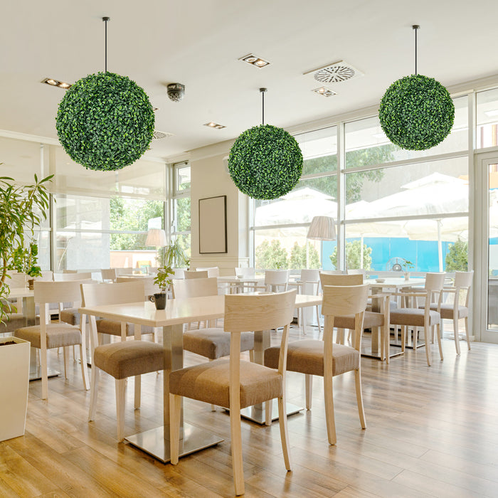 2 PCS 39cm/50cm Artificial Plant Boxwood Topiary Ball-