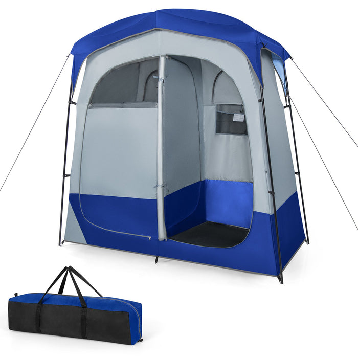 2 Rooms Privacy Shelter Tent with Removable Rain Fly-